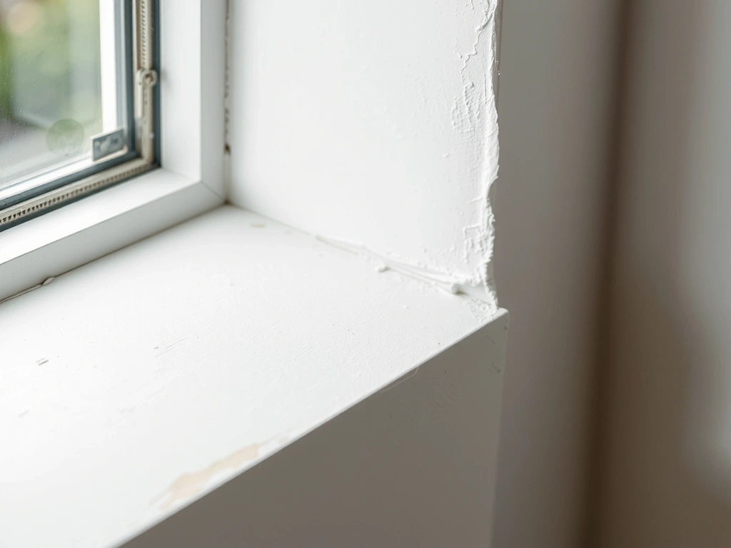 Clean window sill corner